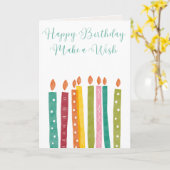 Geburtstagskarte "Make a Wish" Karte (Gelbe Blume)