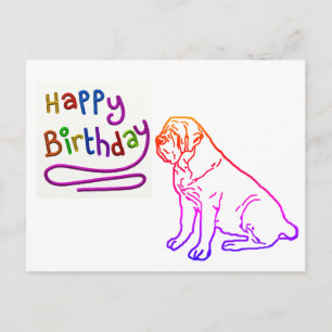 Geburtstagskarte Mastiff Postkarte