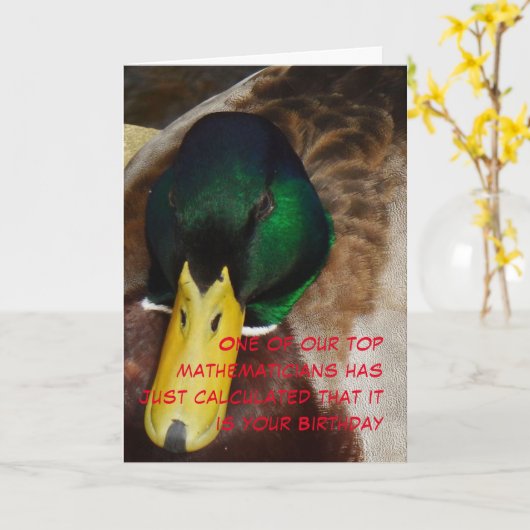 Geburtstagskarte Mathematiker Karte (Gelbe Blume)