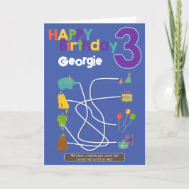 Geburtstagskarte Maze Activity 3. Geburtstagskarte Dankeskarte