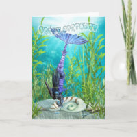 Geburtstagskarte - Meerjungfrau - Unterwasserwelt