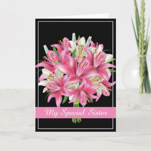 Geburtstagskarte - Meine besondere Schwester-Karte Karte