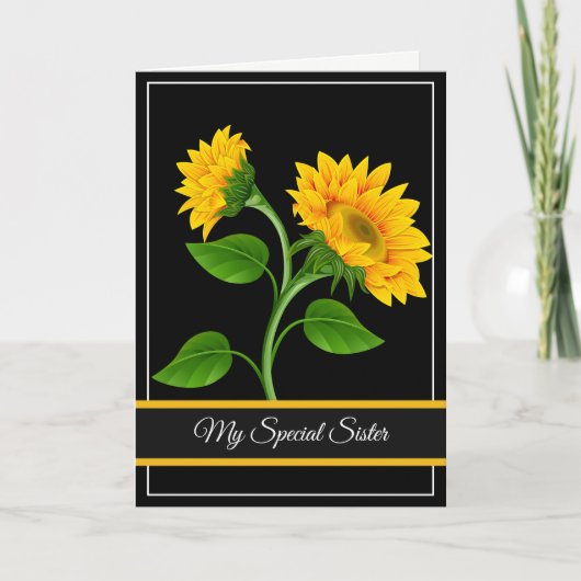 Geburtstagskarte - Meine SonderSchwester Karte (Vorderseite)