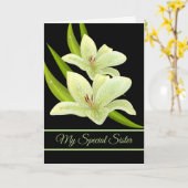 Geburtstagskarte - Meine SonderSchwester Karte (Gelbe Blume)