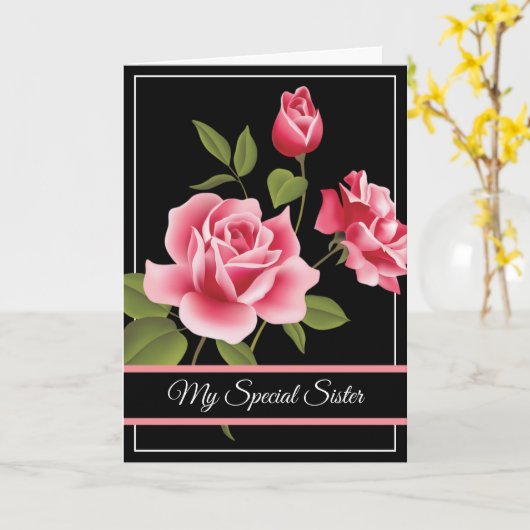 Geburtstagskarte - Meine SonderSchwester Karte (Gelbe Blume)