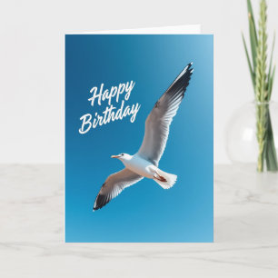 Geburtstagskarte mit aufsteigendem Vogel Karte