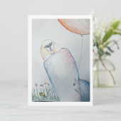 Geburtstagskarte mit Ballon Party! Einladung (Stehend Vorderseite)