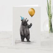 Geburtstagskarte mit Bärenkarte Dankeskarte (Vorderseite)