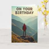 Geburtstagskarte mit Bergblick Karte (Gelbe Blume)