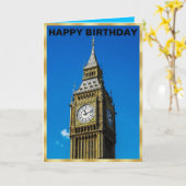 Geburtstagskarte mit Big Ben Clock Karte (Gelbe Blume)