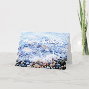 Geburtstagskarte mit blauer Welle Karte