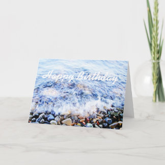 Geburtstagskarte mit blauer Welle Karte