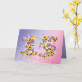 Geburtstagskarte mit Blumenbriefen Karte (Gelbe Blume)