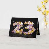 Geburtstagskarte mit Blumenbriefen Karte (Gelbe Blume)