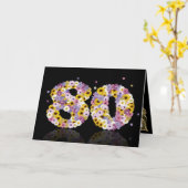 Geburtstagskarte mit Blumenbriefen Karte (Gelbe Blume)