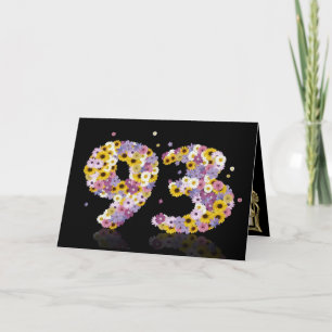 Geburtstagskarte mit Blumenbriefen Karte