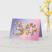 Geburtstagskarte mit Blumenbriefen Karte (Gelbe Blume)