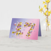 Geburtstagskarte mit Blumenbriefen Karte (Gelbe Blume)