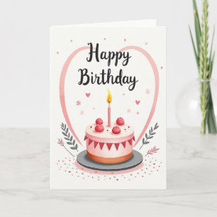 Geburtstagskarte mit Bunting-Kuchen Karte