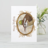 Geburtstagskarte mit Carolina Wren (Stehend Vorderseite)