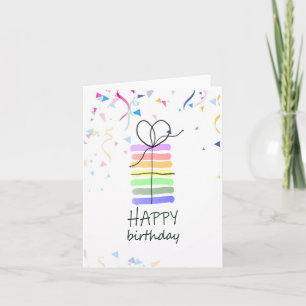 Geburtstagskarte mit Confetti Karte
