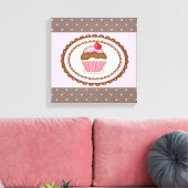 Geburtstagskarte mit cupcake leinwanddruck (Insitu (Wohnzimmer))