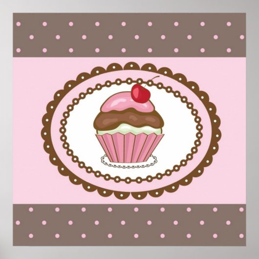 Geburtstagskarte mit cupcake poster (Vorne)
