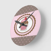Geburtstagskarte mit cupcake runde wanduhr (Winkel)