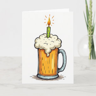 Geburtstagskarte mit feierlicher Illustration Karte
