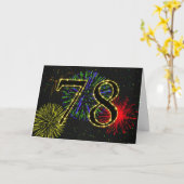 Geburtstagskarte mit Feuerwerk Karte (Gelbe Blume)