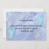 Geburtstagskarte mit Feuerwerk Karte (Rückseite)