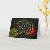 Geburtstagskarte mit Feuerwerk Karte (Gelbe Blume)