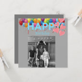 Geburtstagskarte mit Foto Karte (Vorderseite/Rückseite Beispiel)