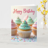 Geburtstagskarte mit Frosted Sweets Karte (Gelbe Blume)
