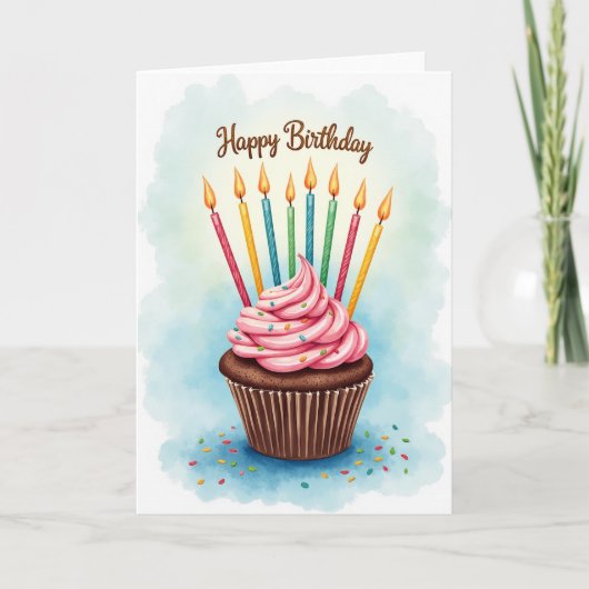 Geburtstagskarte mit Frosting Karte (Vorderseite)