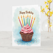 Geburtstagskarte mit Frosting Karte (Gelbe Blume)