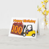 Geburtstagskarte mit Gabelstapler Karte (Gelbe Blume)