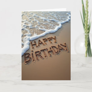 Geburtstagskarte mit gesculptetem Sand Karte