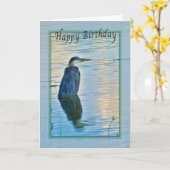 Geburtstagskarte mit Great Blue Heron Karte (Gelbe Blume)