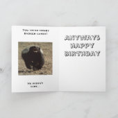 Geburtstagskarte mit Honigdachs Karte (Innenseite)