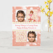 Geburtstagskarte mit individualisierbarem Foto Karte (Gelbe Blume)