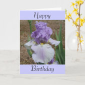 Geburtstagskarte mit Iris darauf. Karte (Gelbe Blume)