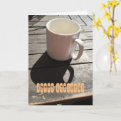 Geburtstagskarte mit Kaffee-Cup Karte (Gelbe Blume)