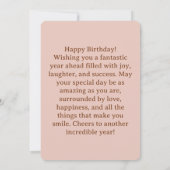 Geburtstagskarte mit Kerze | Feierlicher Geburtsta Einladung (Rückseite)