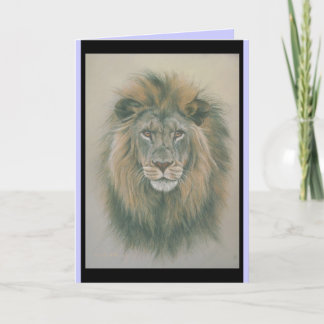 Geburtstagskarte mit Löwenbild Karte