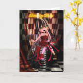 Geburtstagskarte mit Mondfisch Gothic Fairy Karte (Gelbe Blume)