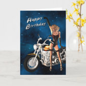 Geburtstagskarte mit Motorrad Karte (Gelbe Blume)