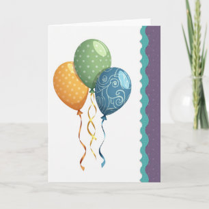 Geburtstagskarte mit Pastell-Orb-Illustration Karte