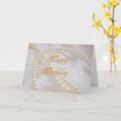 Geburtstagskarte mit Perlen Karte (Gelbe Blume)