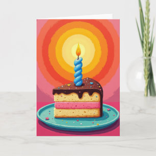Geburtstagskarte mit Schichtkuchen Karte